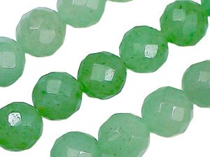 beads green aventurine faceted 10mm