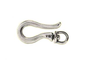Hook Clasp Rotatable Silverplated Brass 23mm