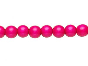 Wood Beads Pink 8mm Round