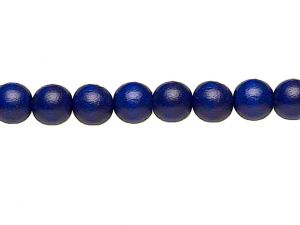 Wood Beads Dark Blue 12mm round