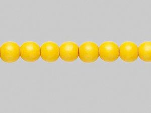 Wood Beads Yellow 12mm round