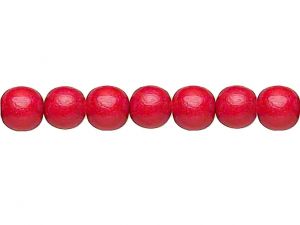 Wood Beads red 8mm round