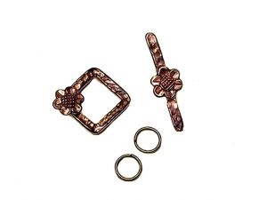 Toggle Blossom Hammered Copper