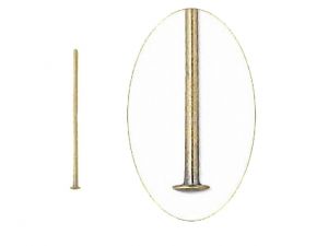 Headpins 0.65mm Brass Antique Goldplated 2.5cm