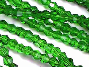 Crystal beads grass green 4mm
