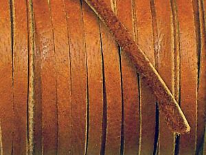 leathercord deerskin flat 3mm light-brown