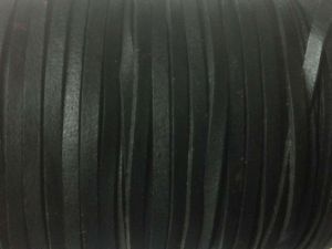 Lederband flach 3mm schwarz