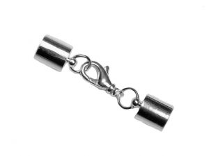 Leathercord Clasp Silverplated Brass 9.5mm