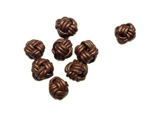 Leatherbead Knot 8mm metallic brown