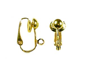 Earclips goldplated 5mm