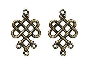Earring Charm Celtic Knot Antique Brass