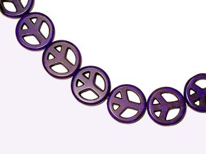 Peace Beads Magnesite Violet 15mm