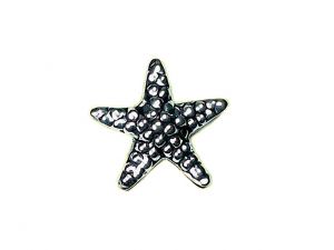Bead Starfish Silverplated Copper 19mm