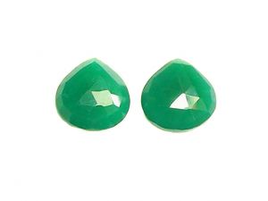 Beads Green Onyx Drops Facted