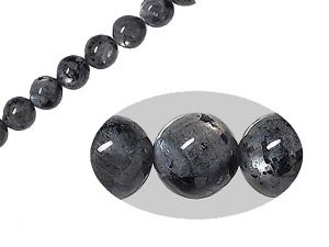 Beads Labradorite Rounds Black 4mm