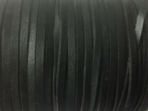 Spule Lederband flach 3mm schwarz
