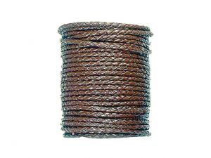Leathercord braided browm 3mm spool