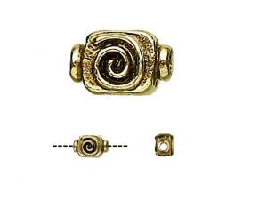 Bead spacer spiral goldplated