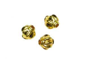 Corrugated Spacer Bead Goldplated 7mm