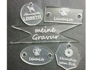 Acrylic Glass Clear 2mm Thick Charms With Laser Engravings