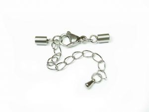 Lobster Claw Clasp Stainless Steel With 5mm Endcaps