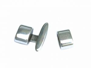 Toggle Clasp For Cords And Macramee Silver-Plated Zamak