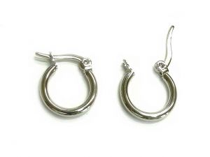 Creoles made of stainless steel 14mm 1 pair