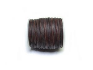 Leather Cord 1mm Round Dyed Brown