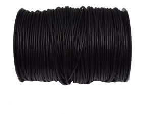  Leathercord Black Dyed 2mm - sold by meter