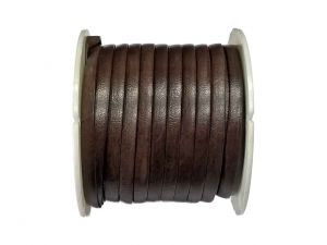 Leathercord Flat Antique Brown 5mm