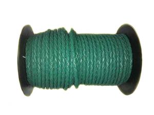 10m Lederband geflochten Türkis Grün 6mm