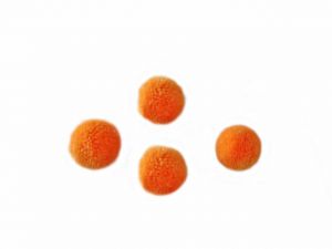 Pompoms zum Basteln orange 18mm 4 Stck.