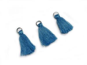 Tassels Cotton with Jumpring blue jeans 5 Pcs.