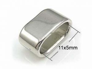 Ring Ovale Big Hole Bead Stainless Steel 14mm