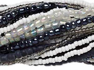 Seed Bead Mix Black And White