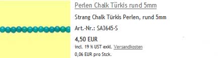 Chalk Tuerkis 5mm