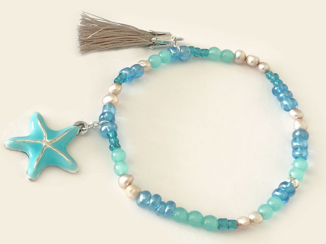sea glass-bracelet-sea fish